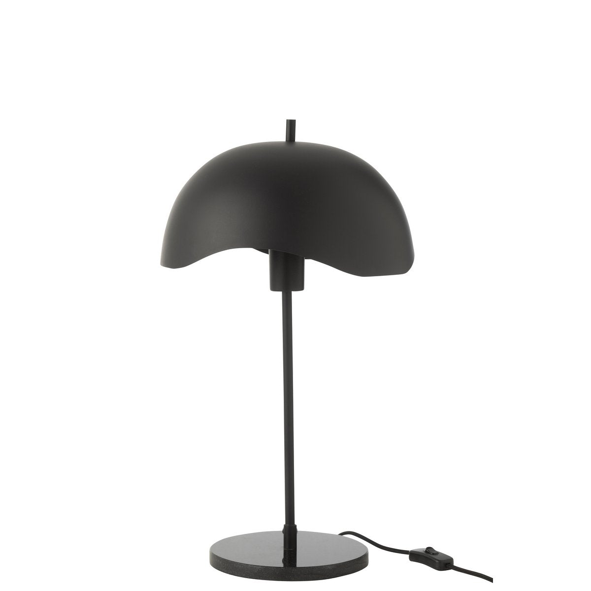 J-Line Tafellamp Metaal/Marmer - Luxe Zwarte Lamp