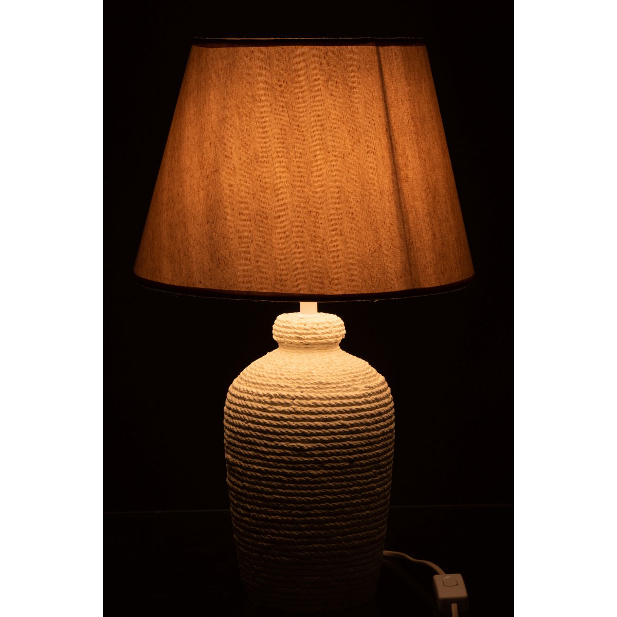 J-Line Esmee Tafellamp - Elegante Designlamp in Beige van Cement - Perfect voor Binnen