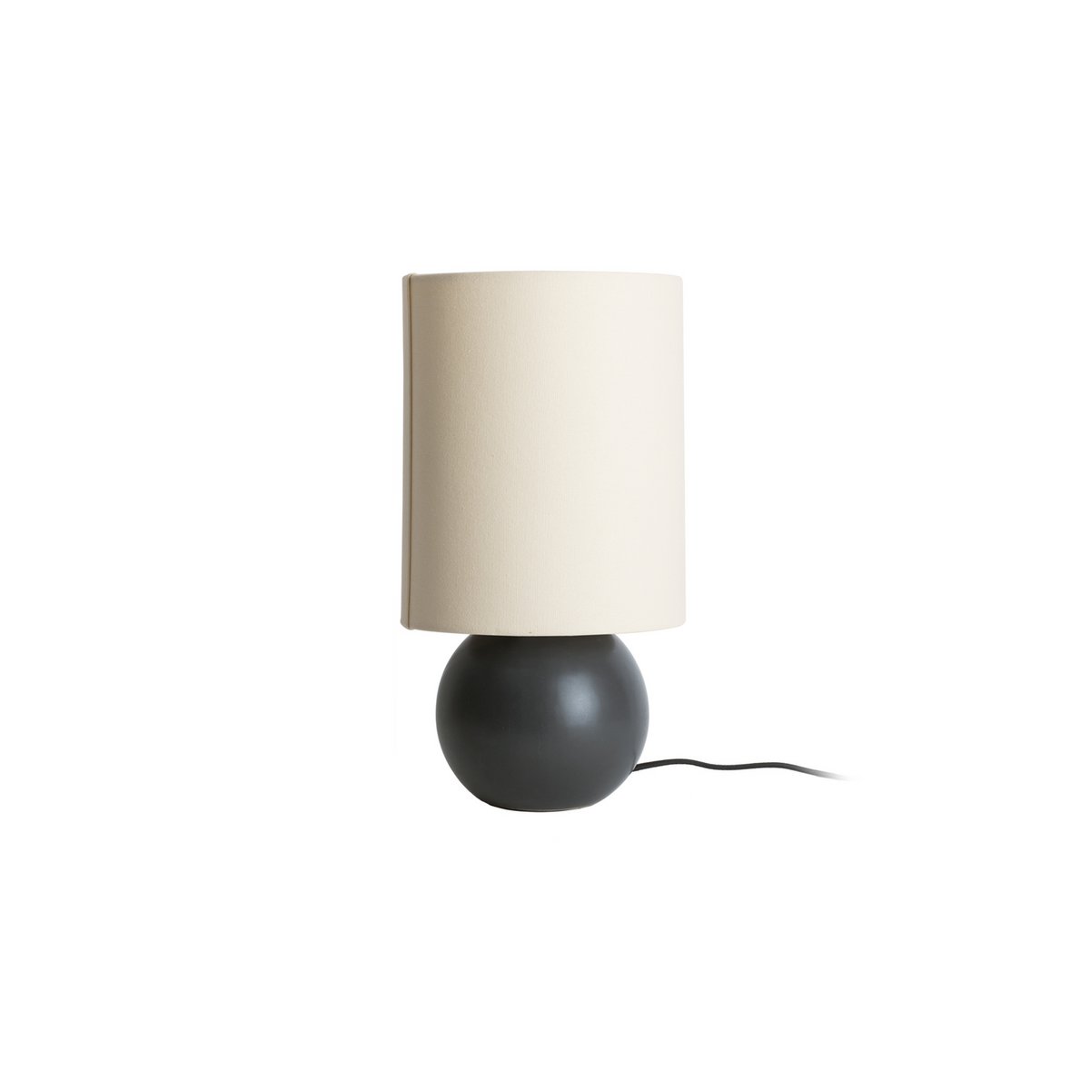 Alma Tafellamp - Stijlvolle Designlamp met Keramische Basis en Zwarte Canvas Kap - Sfeerverlichting voor Elk Interieur