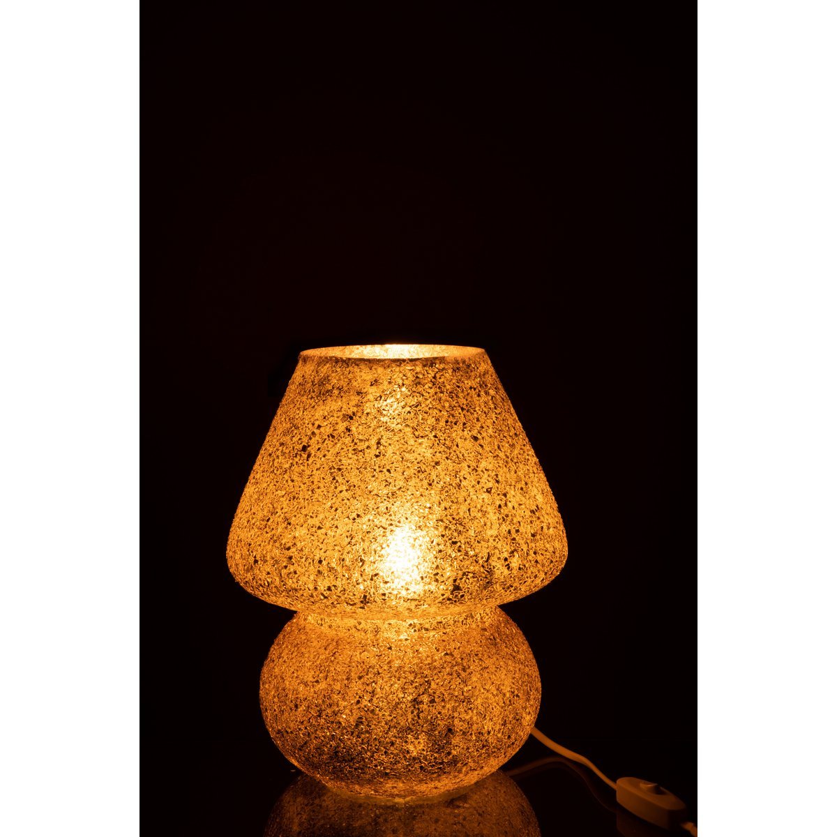 J-Line Tafellamp Glitter - Glazen Lamp in Goud - Elegante Verlichting voor Jouw Interieur