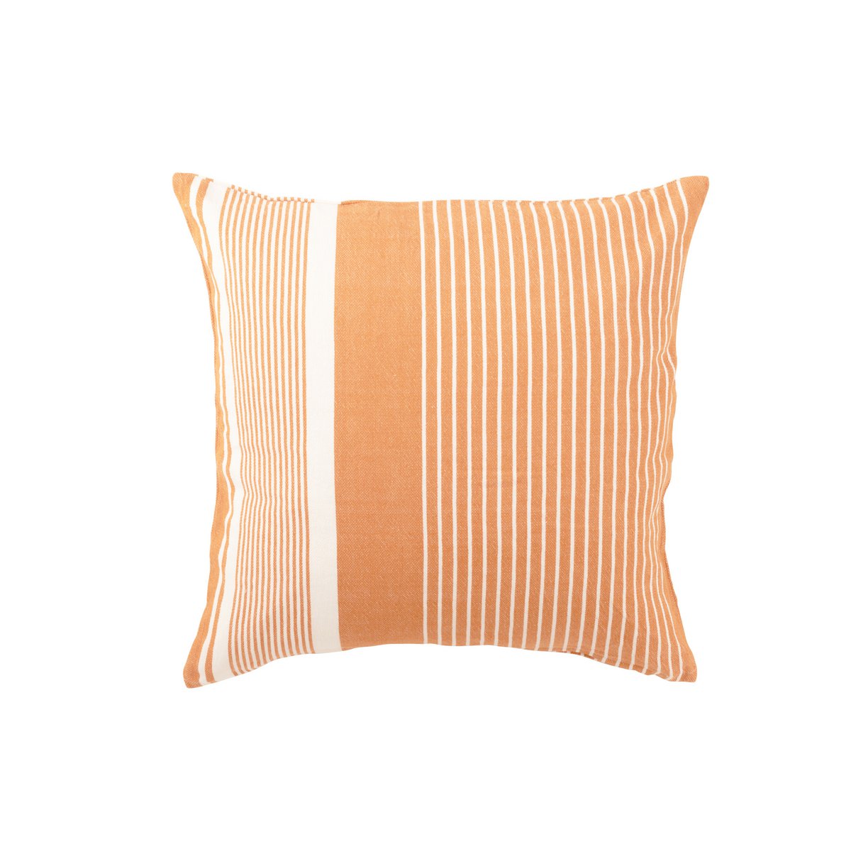 J-Line Sierkussen Mik - Luxe Katoenen Kussen in Beige/Oranje - Stijlvolle Aanvulling voor Jouw Interieur