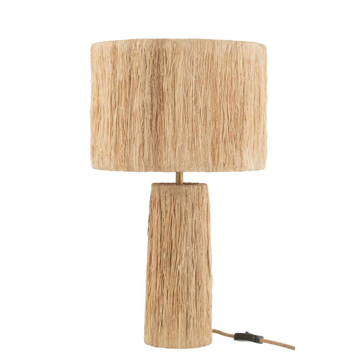 J-Line Tafellamp Banana Leaves - Elegante Jute Lamp in Natuurlijk Bruin - Perfect voor Binnen