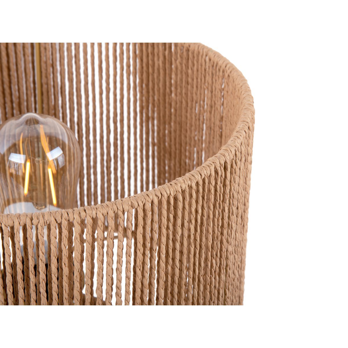 Forma Cone Tafellamp - Stijlvolle Designlamp van Jute in Beige - Creëer een Gezellige Sfeer in Elk Interieur