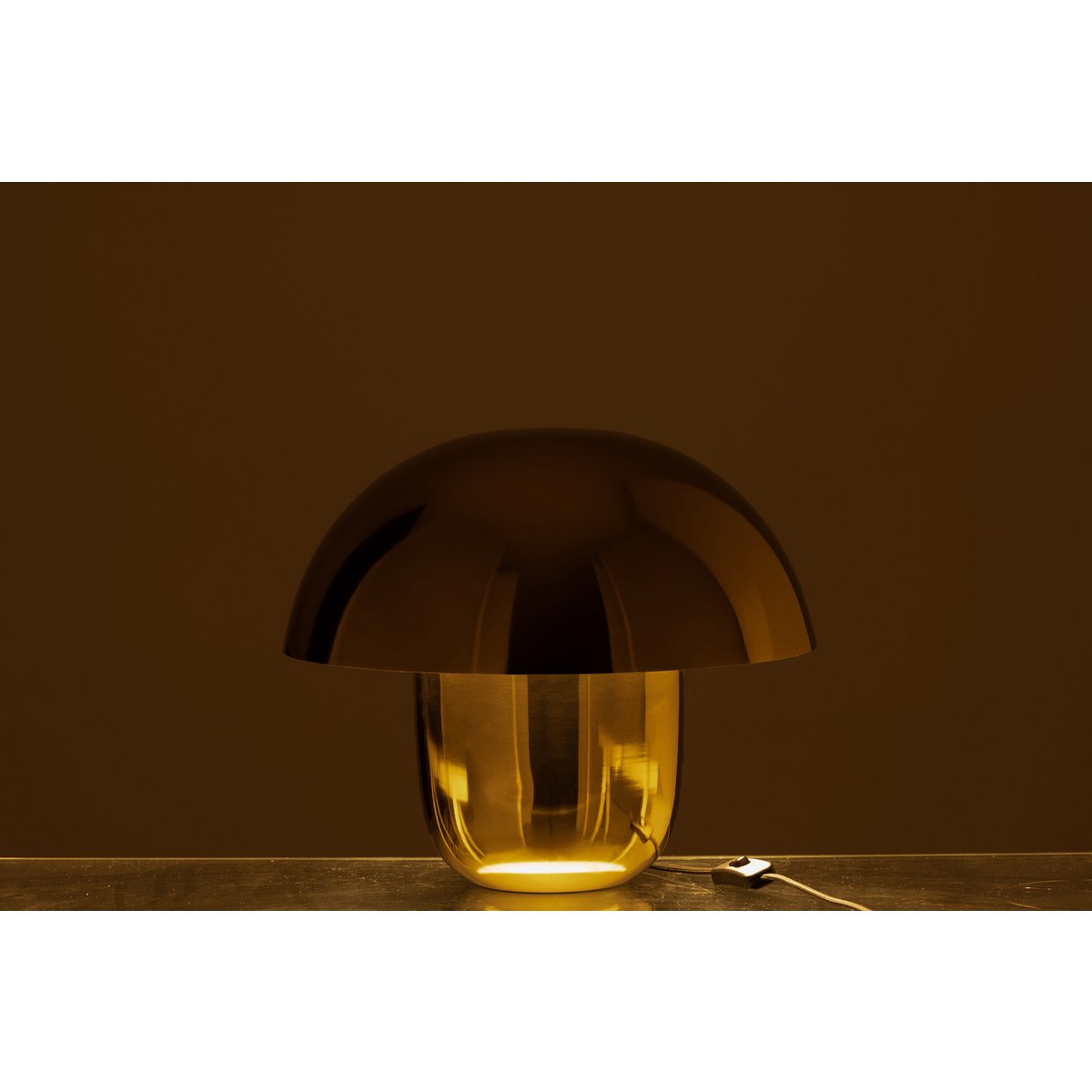 J-Line Sophie Tafellamp - Luxe Gouden Mushroom IJzeren Lamp - Stijlvolle Verlichting voor Jouw Interieur