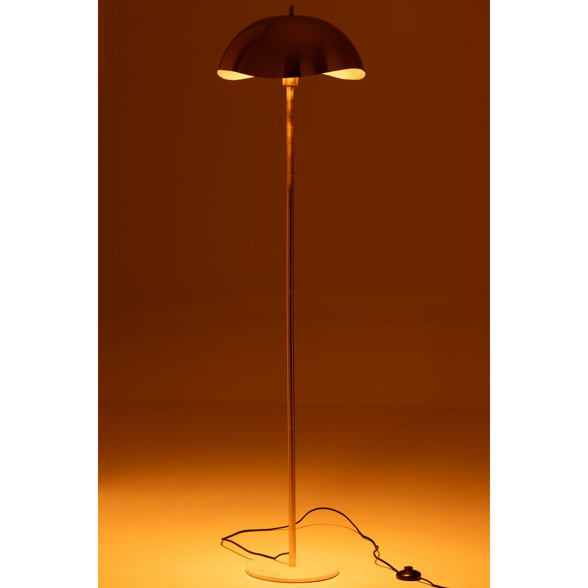 J-Line Vloerlamp Metal/Marble - Luxe Gouden Lamp - Stijlvolle Aanvulling voor Jouw Interieur