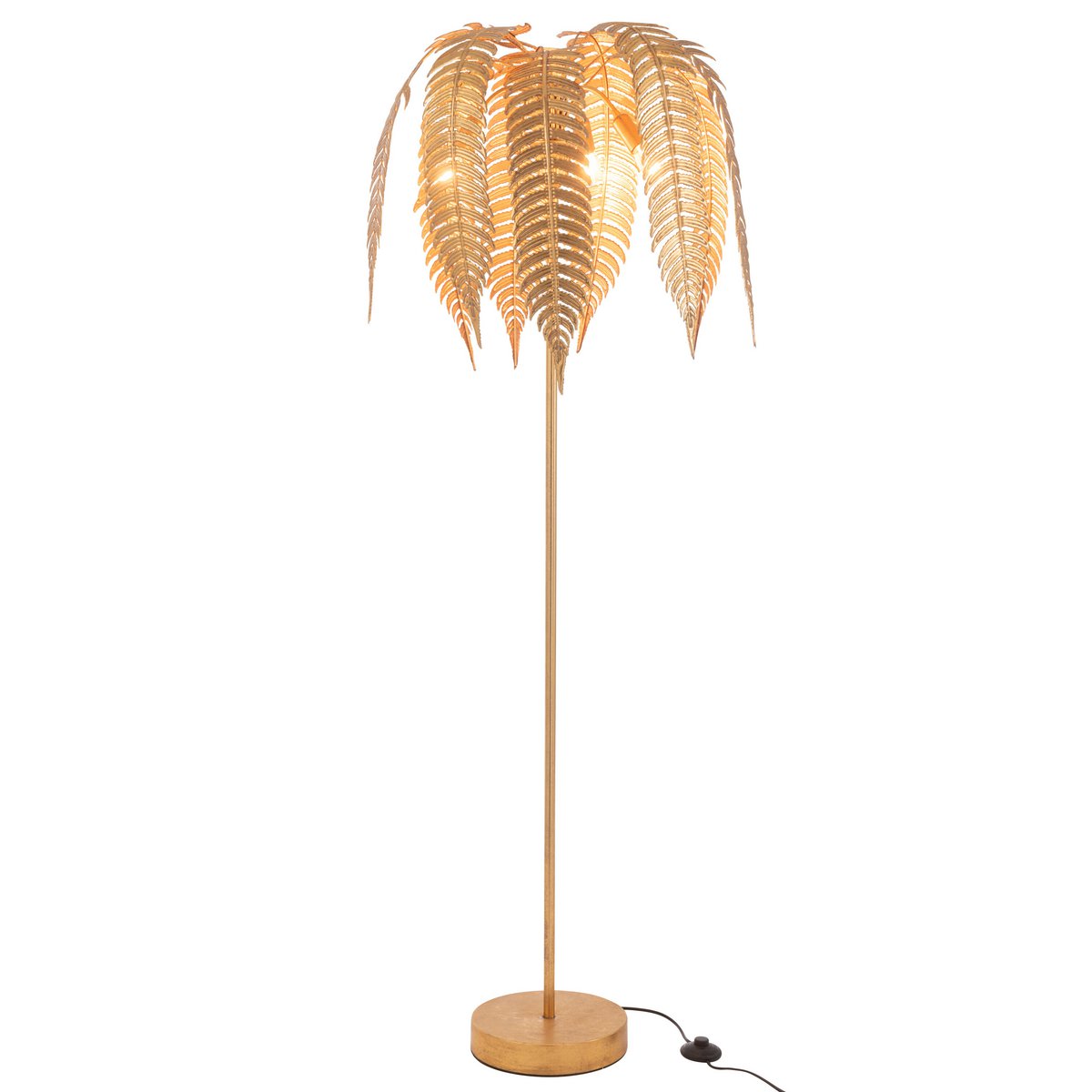 J-Line Lamp Leaves - Luxe Metalen Lamp in Goud - Sfeervolle Aanvulling voor Jouw Interieur