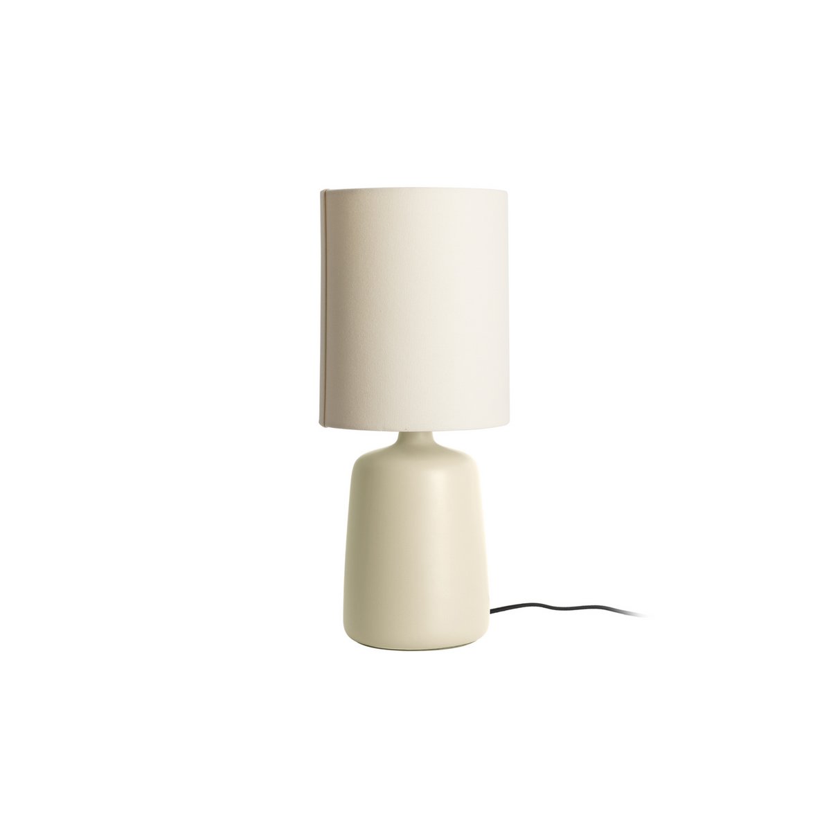 Groot Alma Tafellamp - Stijlvolle Designlamp met Keramische Basis en Witte Canvas Kap - Sfeerverlichting voor Elk Interieur