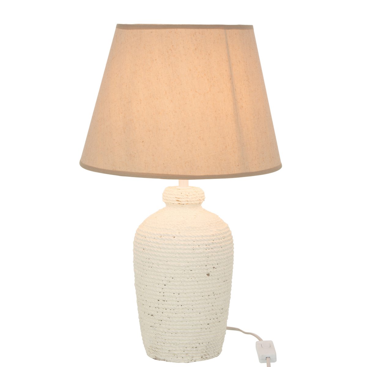 J-Line Esmee Tafellamp - Elegante Designlamp in Beige van Cement - Perfect voor Binnen