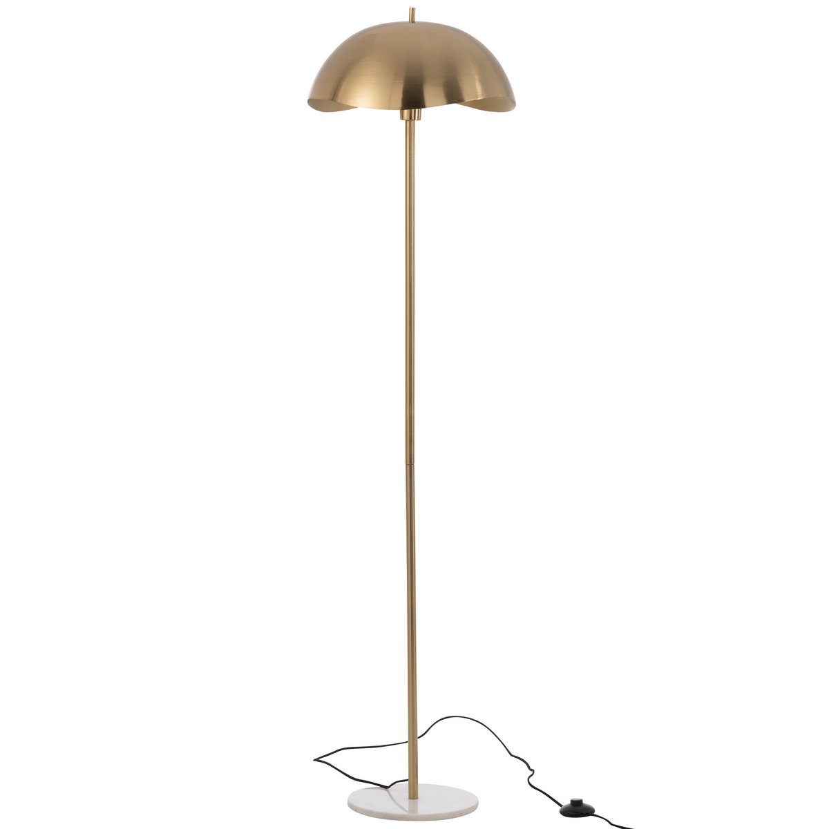 J-Line Vloerlamp Metal/Marble - Luxe Gouden Lamp - Stijlvolle Aanvulling voor Jouw Interieur