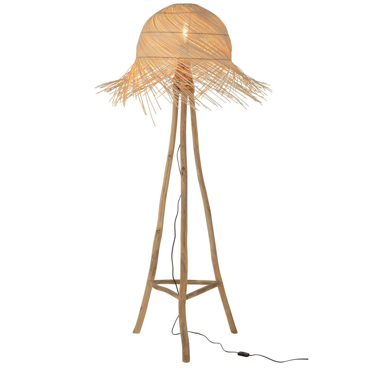 J-Line Vloerlamp Branches - Natuurlijke Jute Lamp in Bruin - Stijlvolle Verlichting voor Jouw Interieur