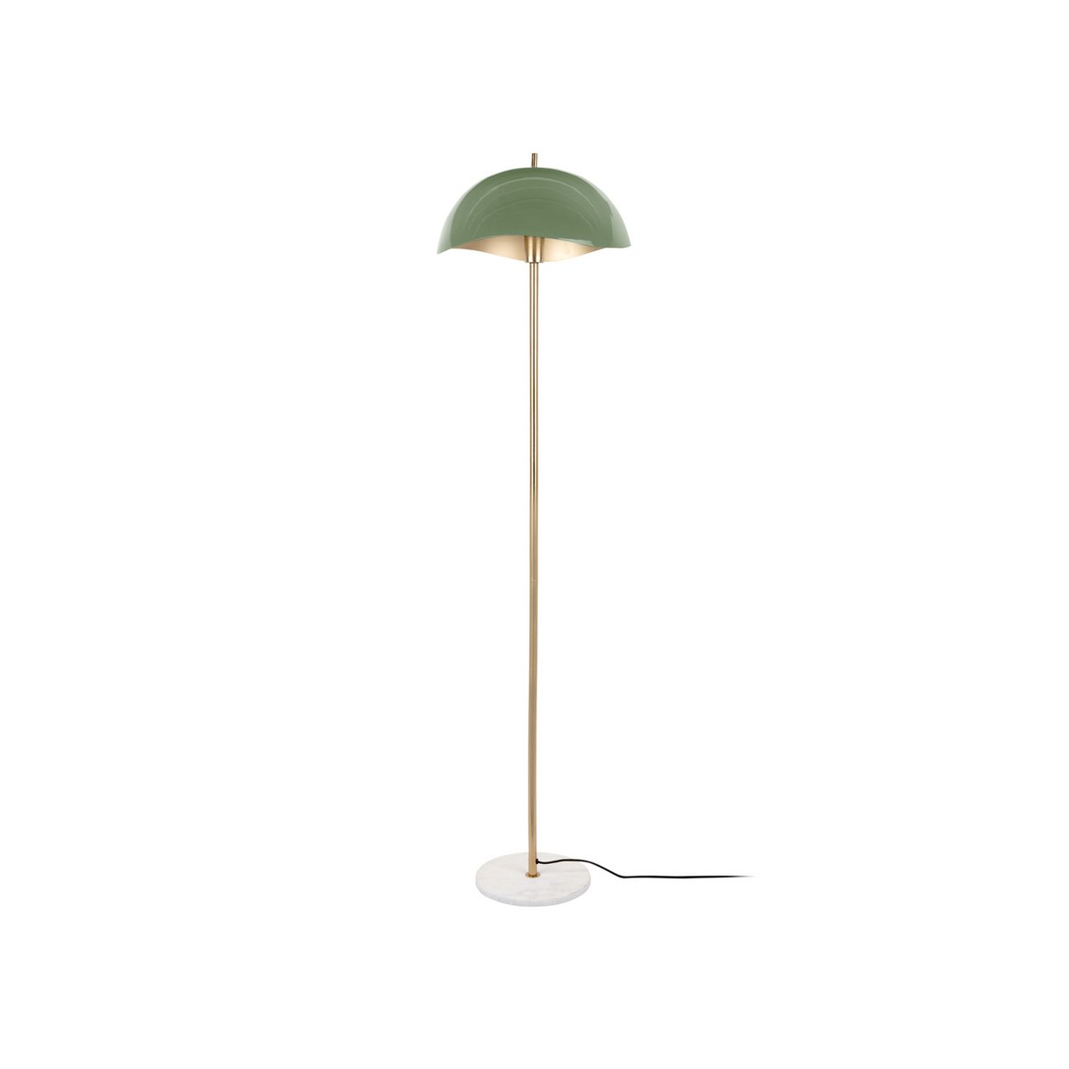 Waved Vloerlamp - Golvend Design met Geborstelde Groene Afwerking - Stijlvolle Sfeerverlichting