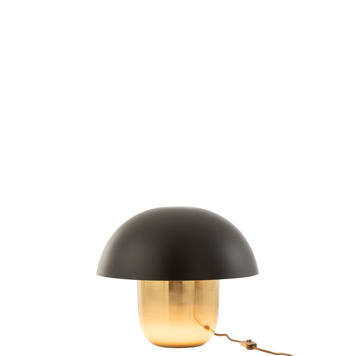 J-Line Tafellamp Mushroom - Luxe Ijzeren Lamp in Zwart/Goud