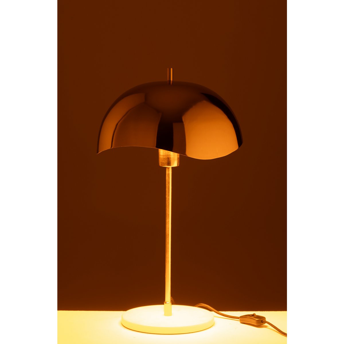 J-Line Tafellamp Metaal/Marmer - Luxe Gouden Lamp