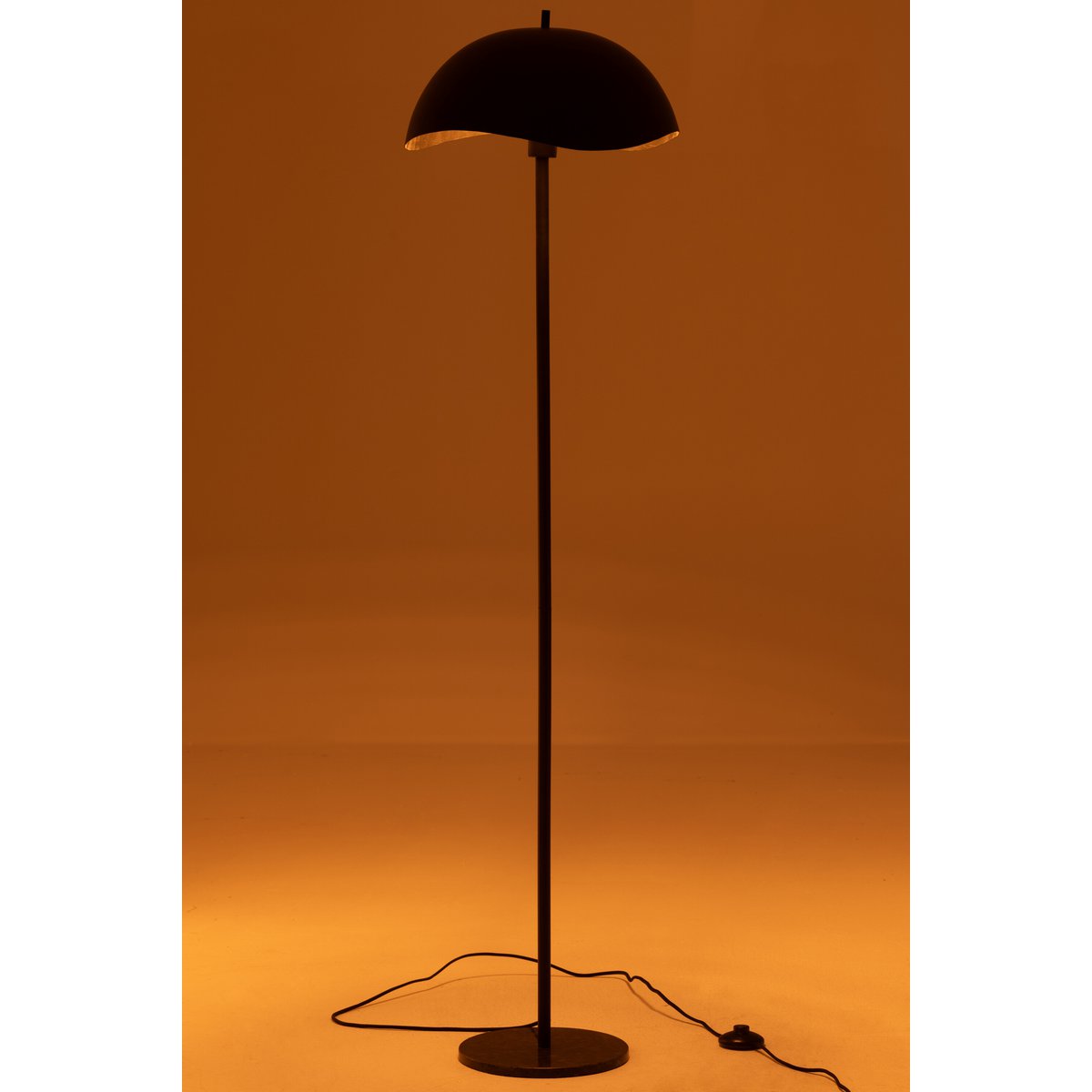 J-Line Vloerlamp Metal/Marble - Luxe Zwarte Lamp - Stijlvolle Aanvulling voor Jouw Interieur