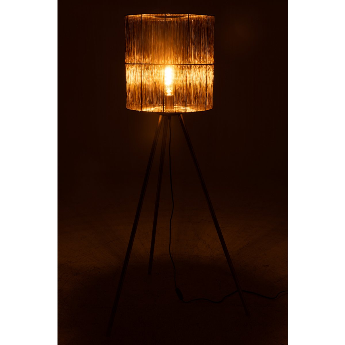 J-Line Vloerlamp Antique - Luxe Metalen Lamp in Bruin - Grote Stijlvolle Aanvulling voor Jouw Interieur