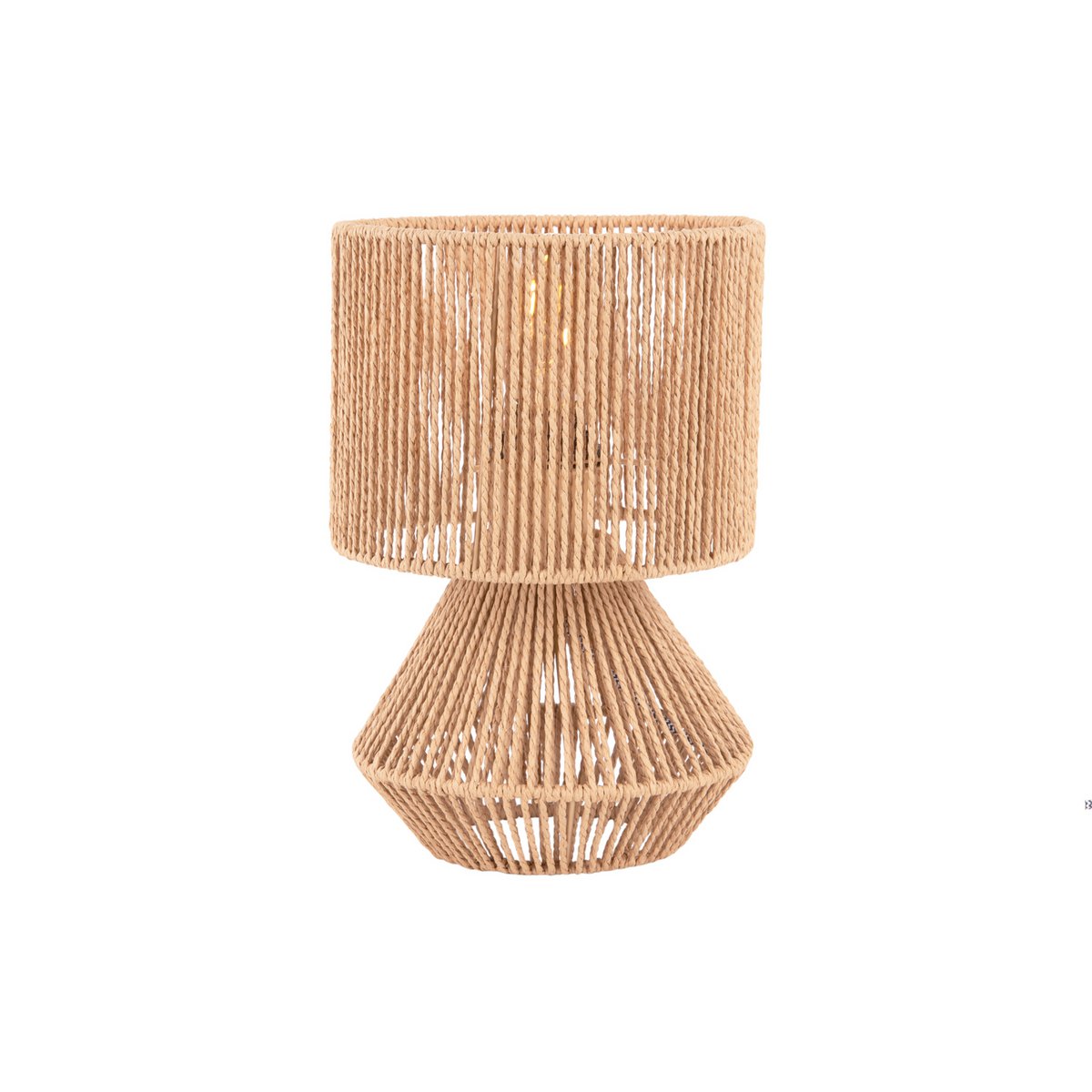 Forma Tafellamp - Stijlvolle Designlamp van Jute in Beige - Creëer een Gezellige Sfeer in Elk Interieur