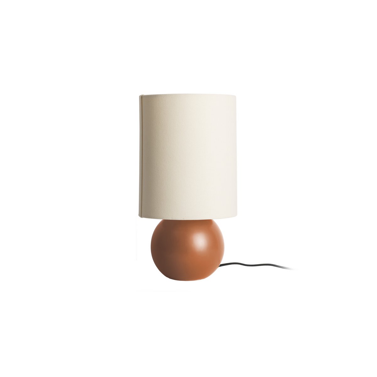 Alma Tafellamp - Stijlvolle Designlamp met Keramische Basis en Bruine Canvas Kap - Sfeerverlichting voor Elk Interieur