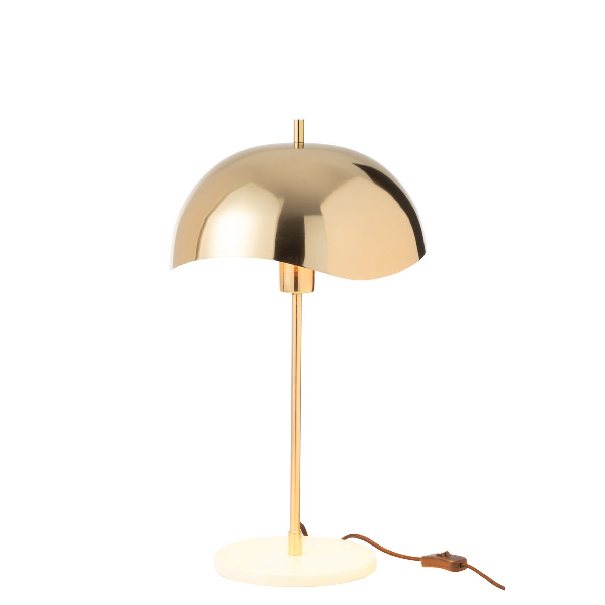 J-Line Tafellamp Metaal/Marmer - Luxe Gouden Lamp