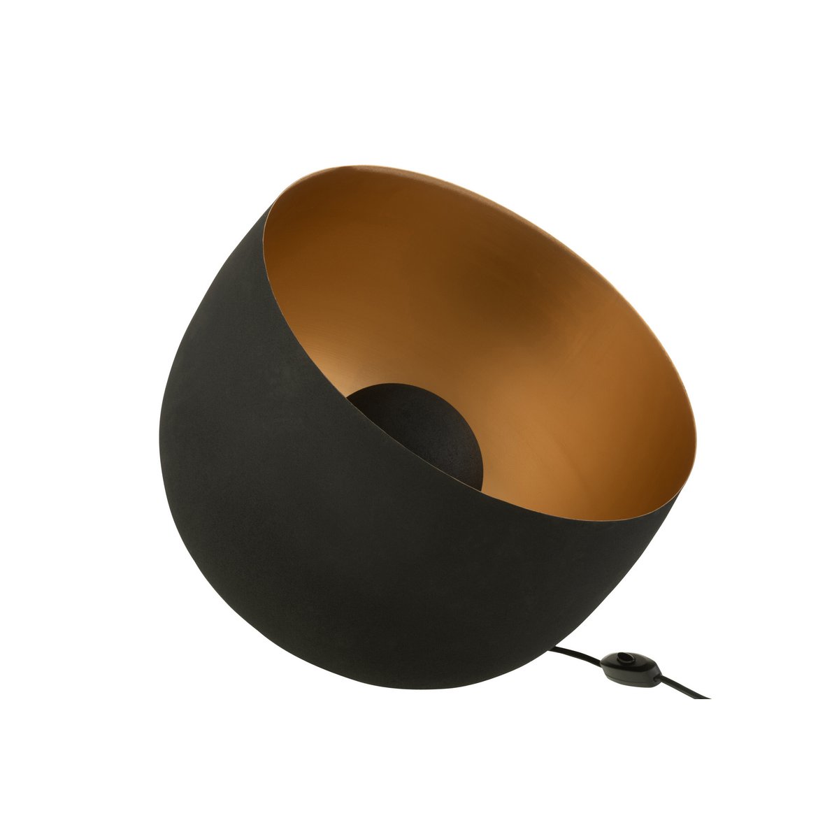 J-Line Lamp Round - Grote Metalen Lamp in Zwart/Goud - Elegante Verlichting voor Jouw Interieur