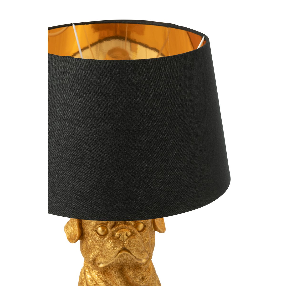 J-Line Tafellamp Zittende Hond - Luxe Polyresin Lamp in Goud - Stijlvol Accessoire voor Jouw Interieur